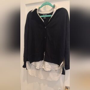 Bloomingdale's Cashmere Sweater With Built In Blouse